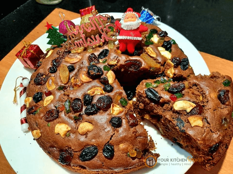 Christmas plum cake recipe without eggs and rum